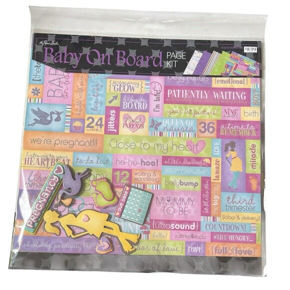 Baby on Board Scrapbook Kit 12 X 12 Sheets Stickers Chipboard Embellishments - Picture 1 of 2